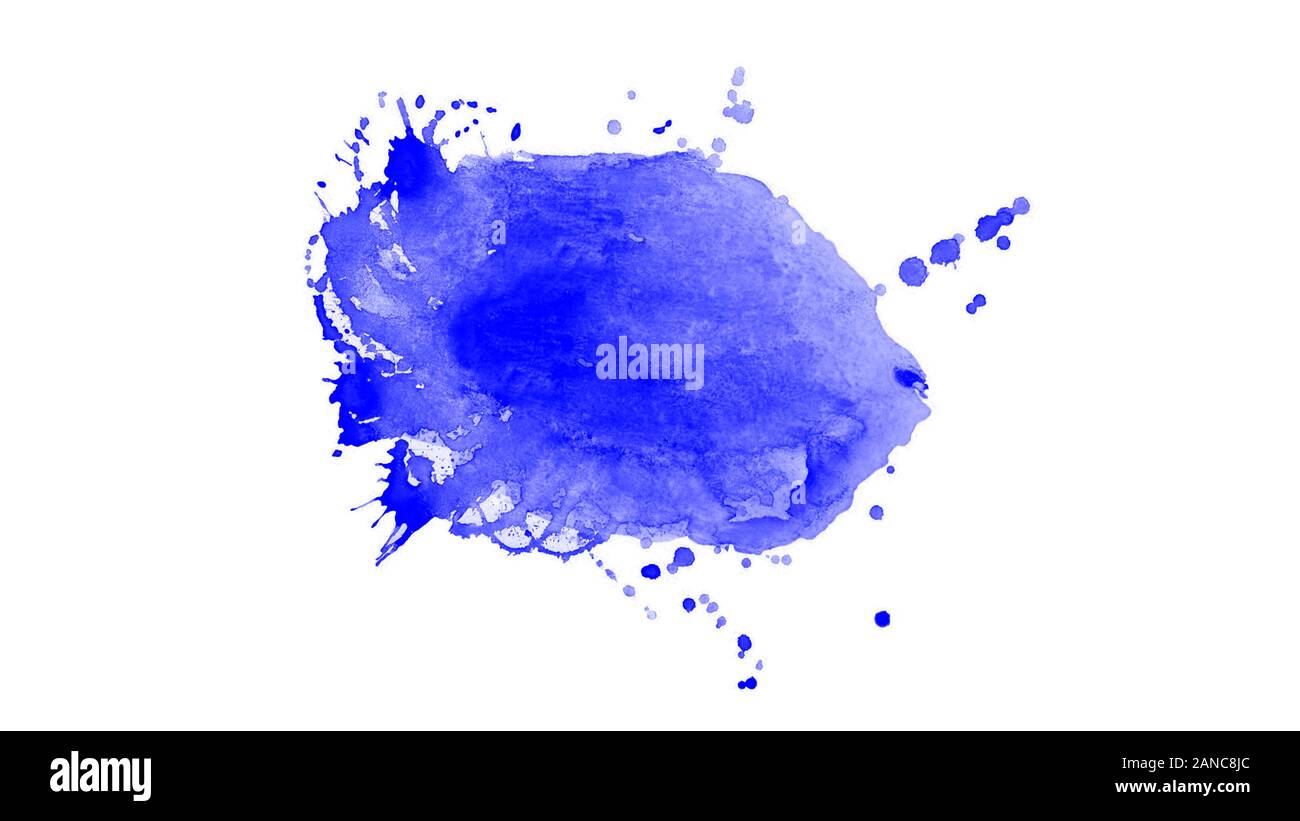 Blue Watercolor Splash Brush Abstract Watercolor Texture Stock Photo Alamy