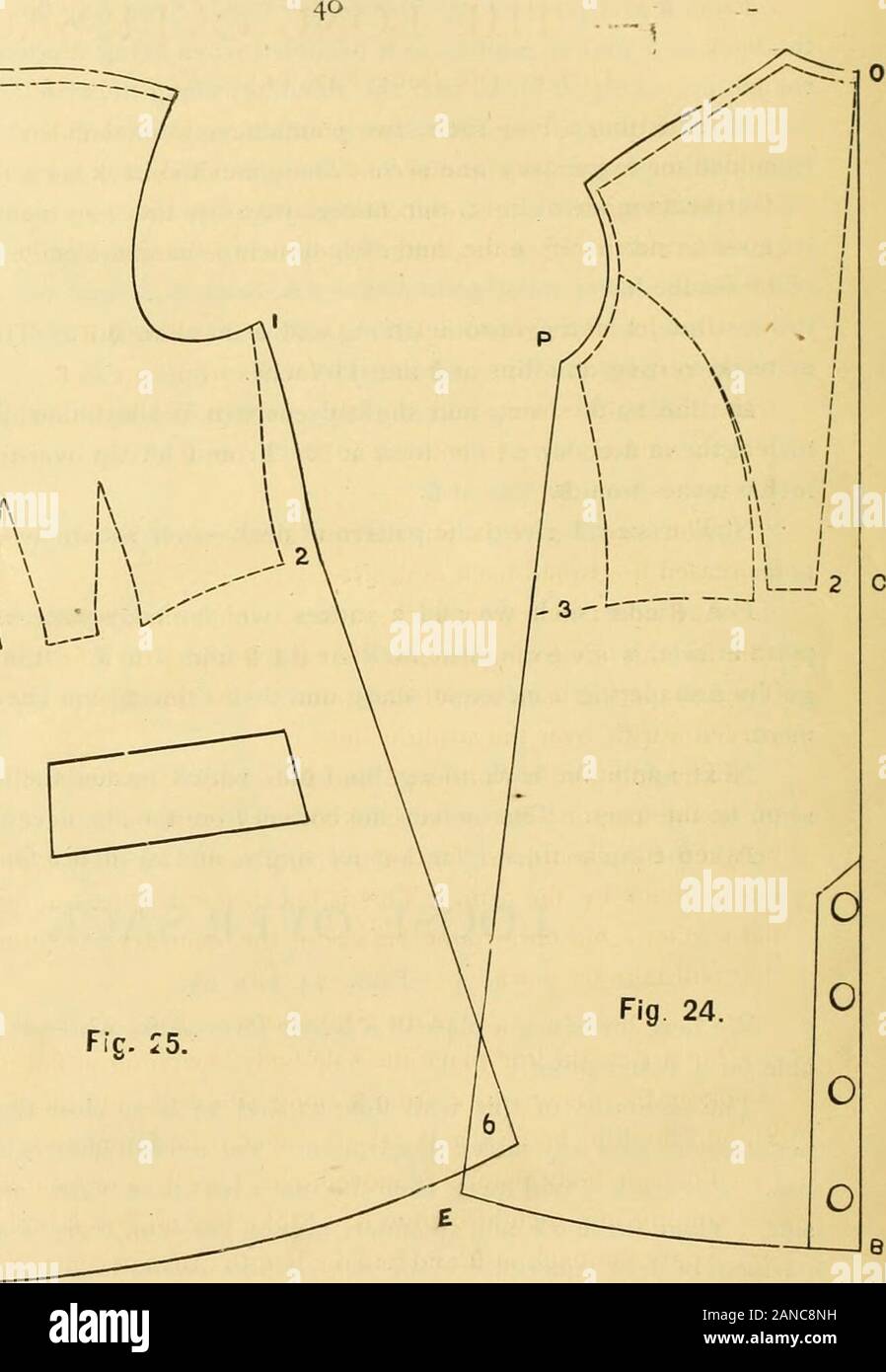 The dress and cloak cutter . he line for the loose gar-ment. Next apply the  back along the front, which locates the length of the side-seam on the  front. Then sweep the