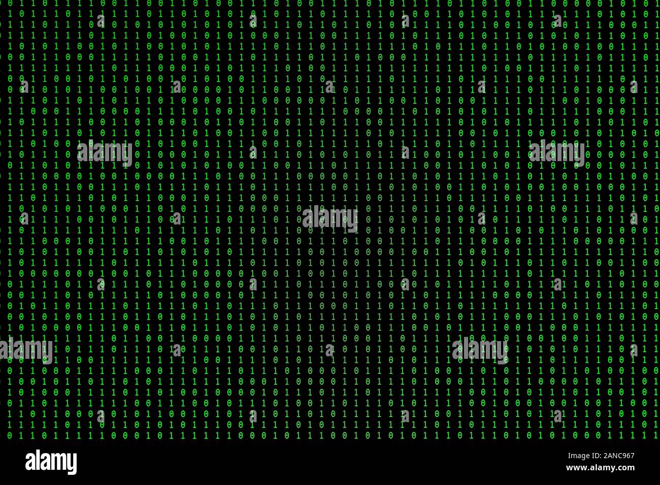 Binary Computer Code - Ones and Zeros Flickering Fast with a bit of ...