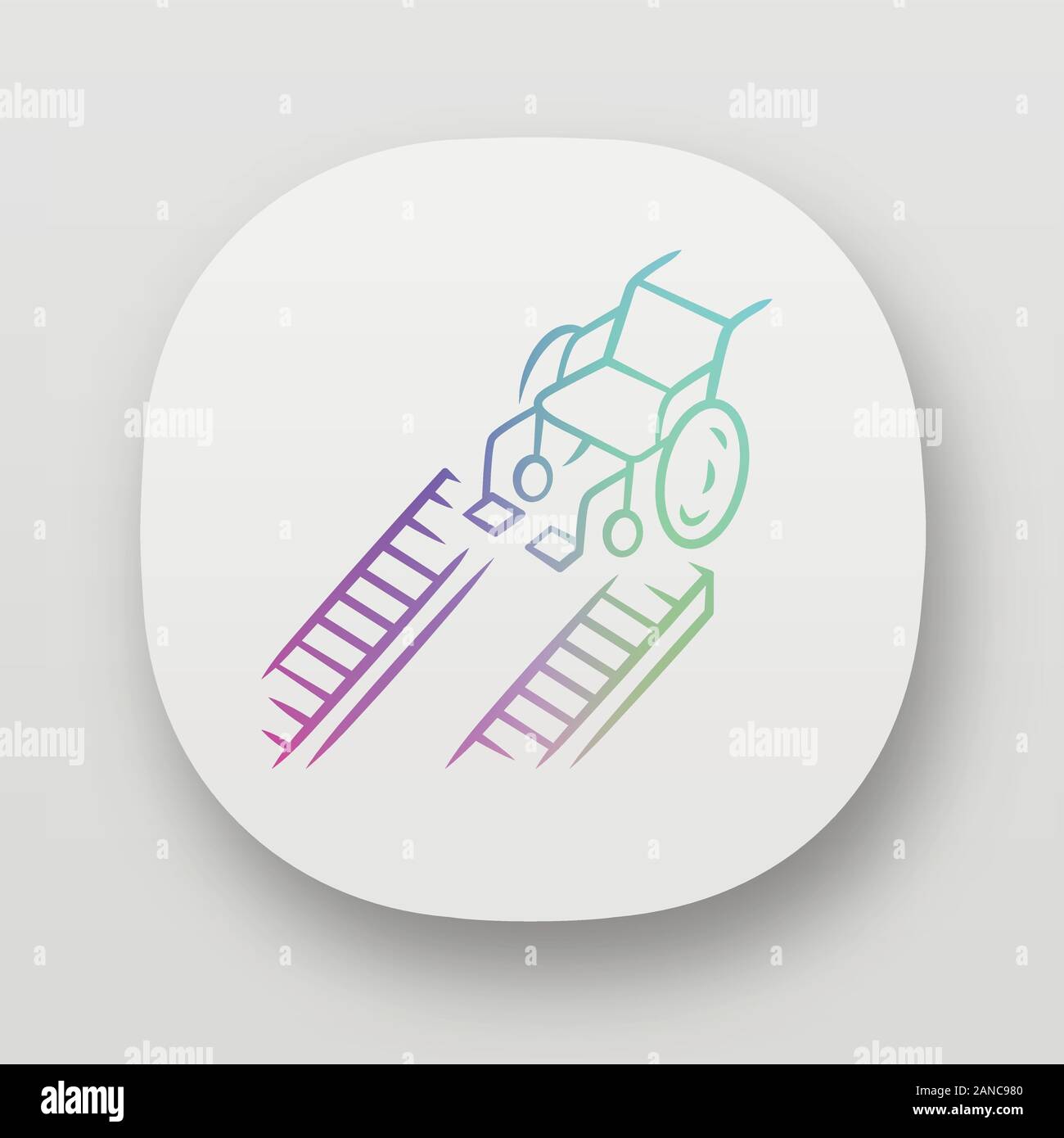 Wheelchair ramp app icon. Device for physically disabled people. Urban ...