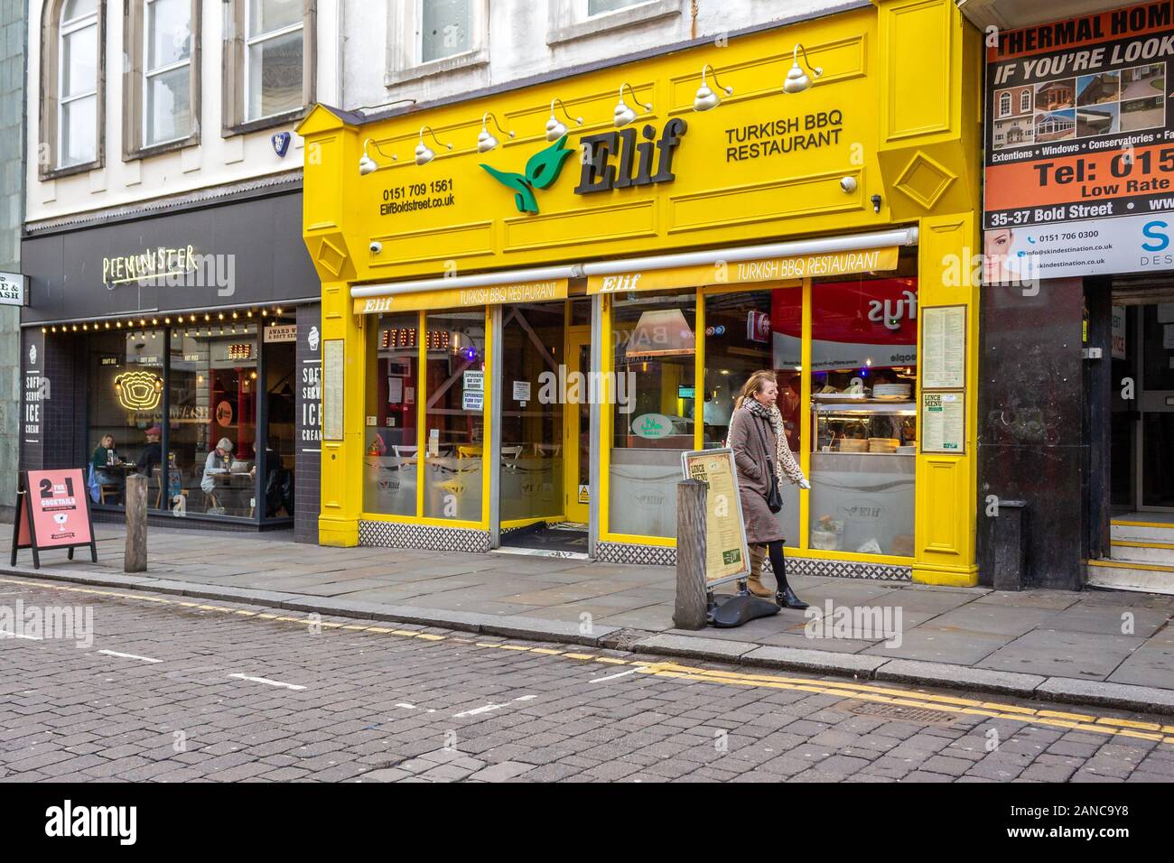 Elif Turkish restaurant, Bold street, Liverpool Stock Photo