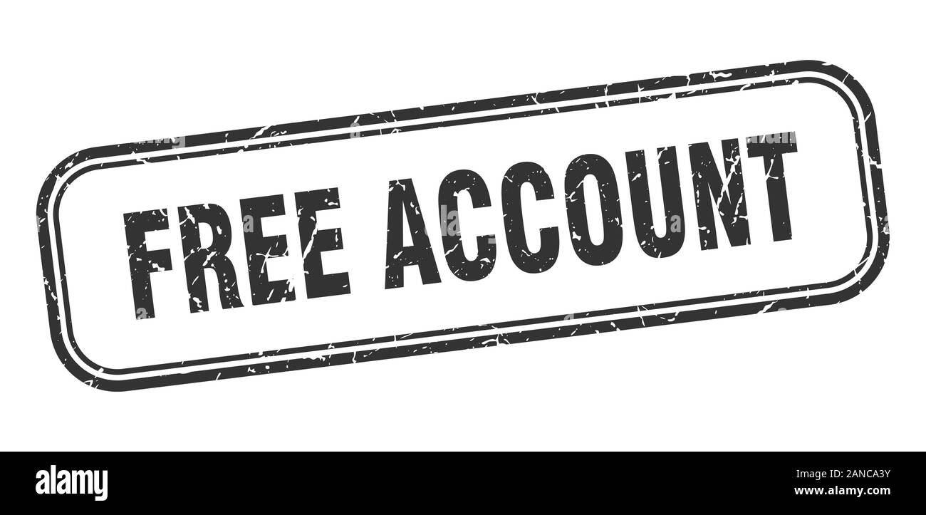 free account stamp. free account square grunge black sign Stock Vector ...