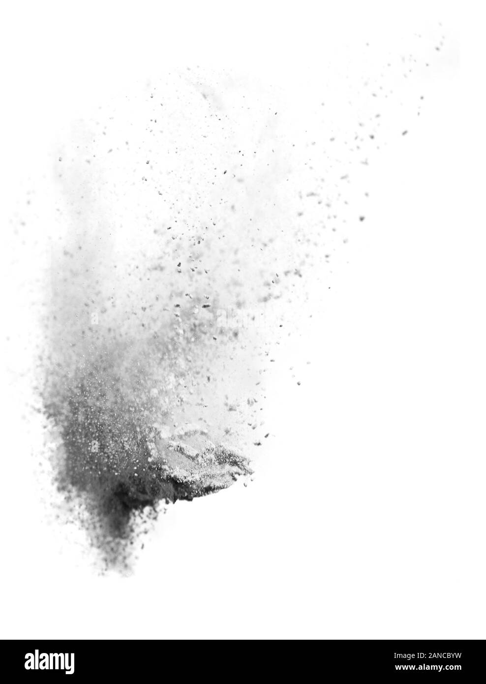 Beautiful black explosion in motion. Abstract black splash background. Black brush backdrop Stock Photo