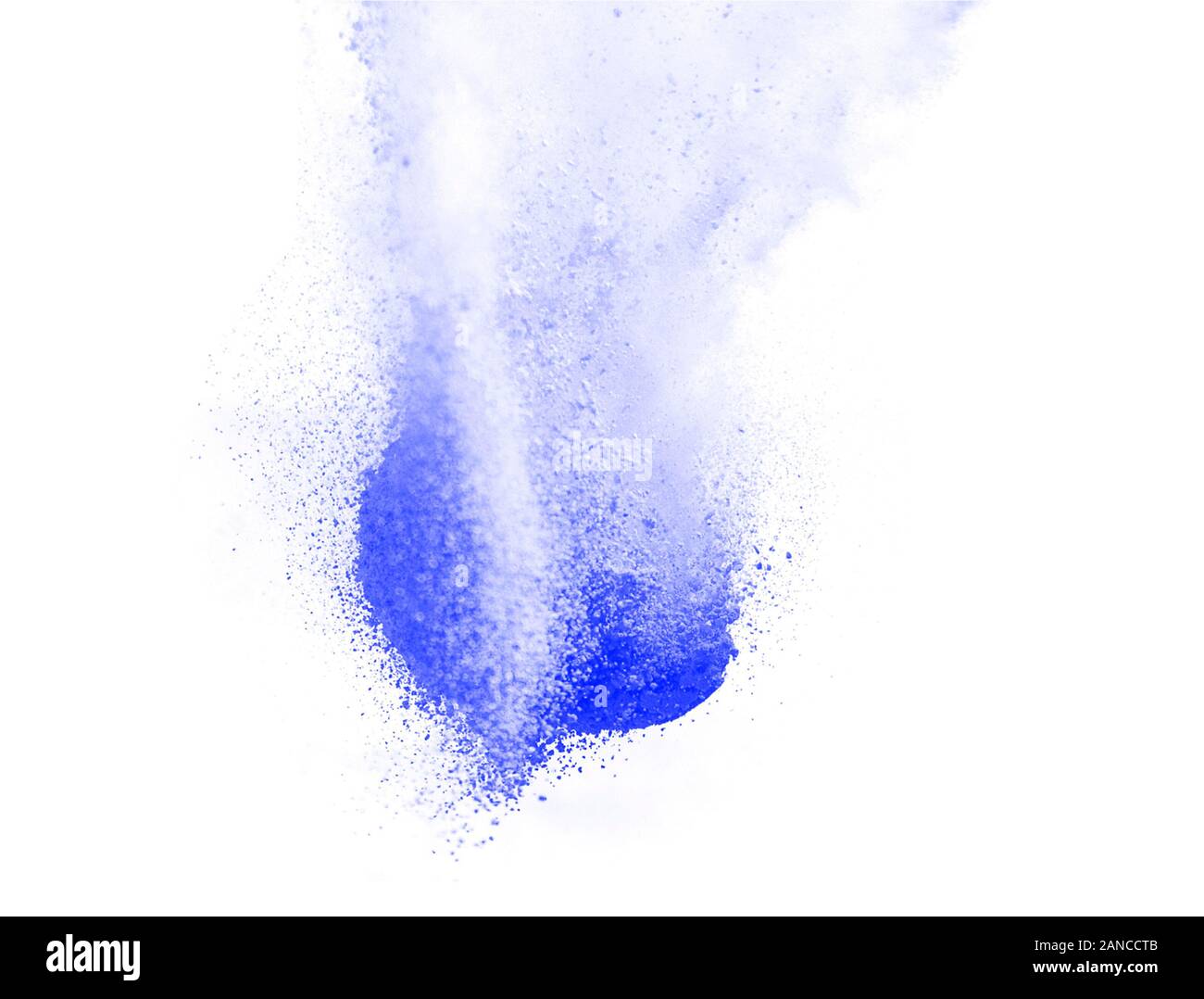 Beautiful blue explode in motion. Abstract blue splash brush Stock Photo