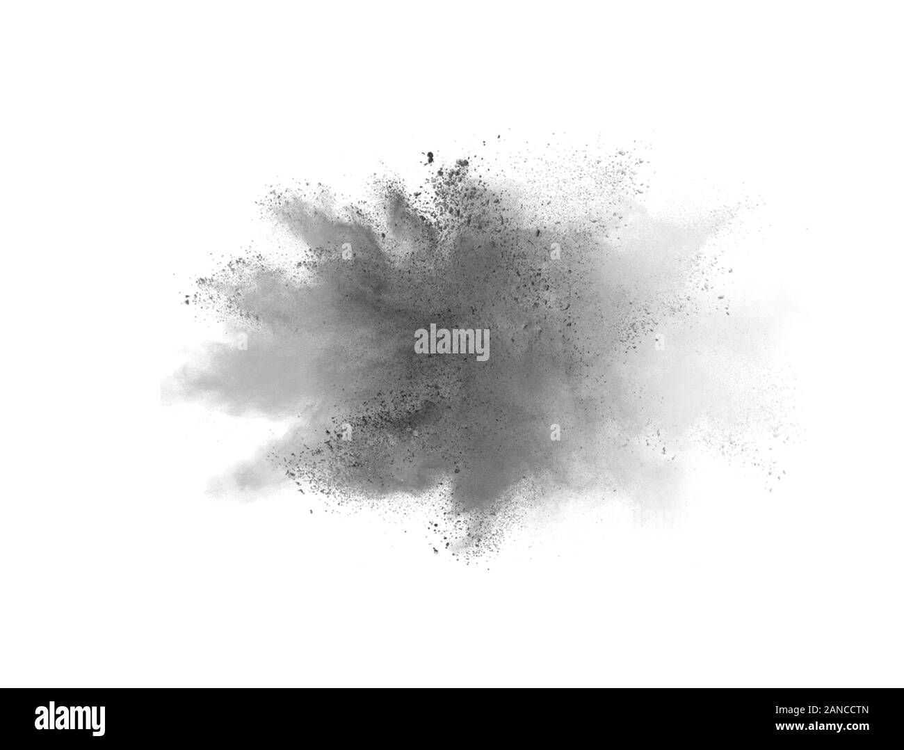 Black explode. Explosion isolated on black background Stock Photo