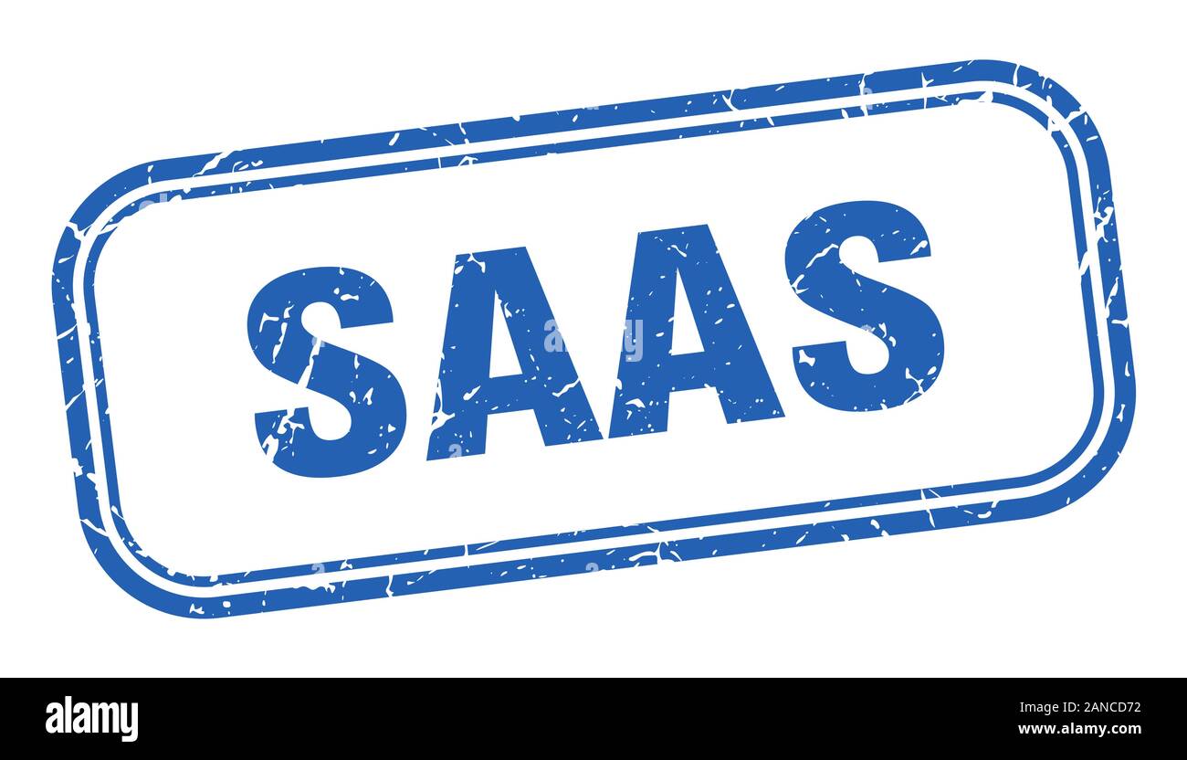saas stamp. saas square grunge blue sign Stock Vector Image & Art - Alamy