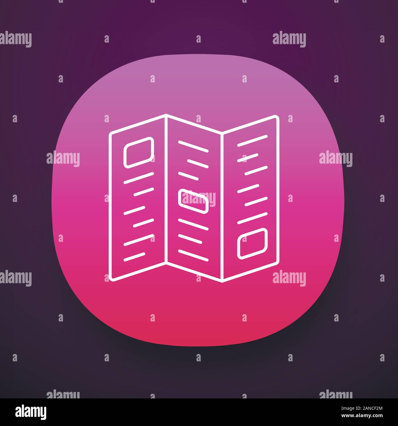 Information booklet, brochure app icon. UI/UX user interface. Web or ...