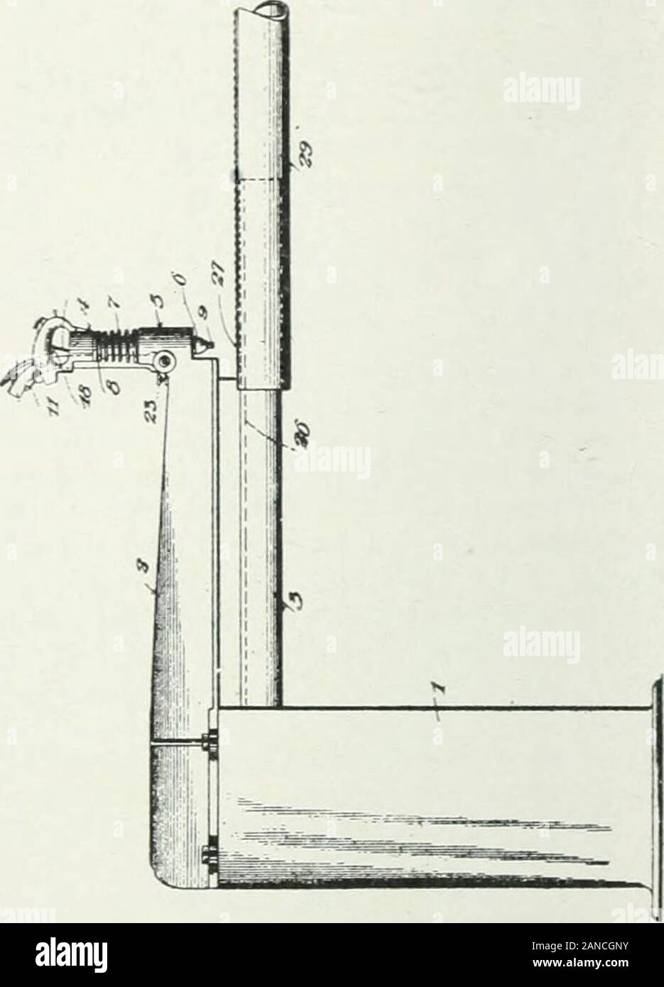Compressed air . In an apparatus of the class described, thecombination with a drill-casing and a drill car-ried thereby, a clamp for receiving said drill-casing, said clamp including means wherebythe drill-casing can be swung clear of the drilland back again without changing the alinementof the drill-casing substantially as shown and de-scribed. 812,792. PNEUMATIC - DESPATCH - TUBE SYSTEM. John S. Jacques, Dorchester,Mass. Original application filed May 24, 1905,Serial No. 261,963. Divided and this applica-tion filed Dec. 23, 1905. Serial No. 293,092.. In a pneumatic riveting machine, a suppo Stock Photo