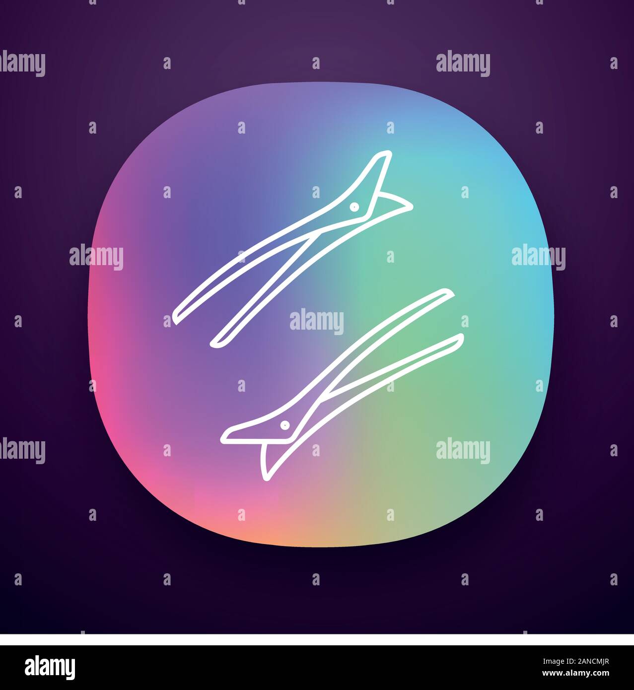 Hair clips app icon. Hairpin. Bobby pins. Hair fixation and decoration ...