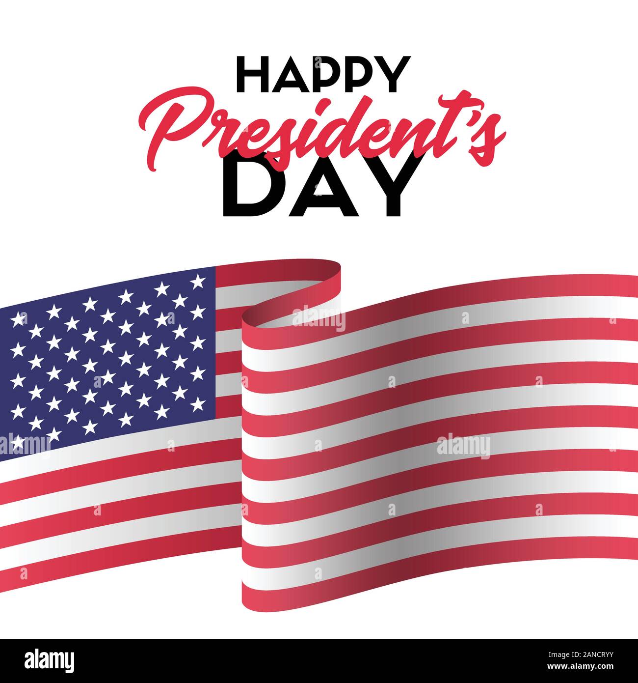 Happy presidents day. Vector greeting card Stock Vector