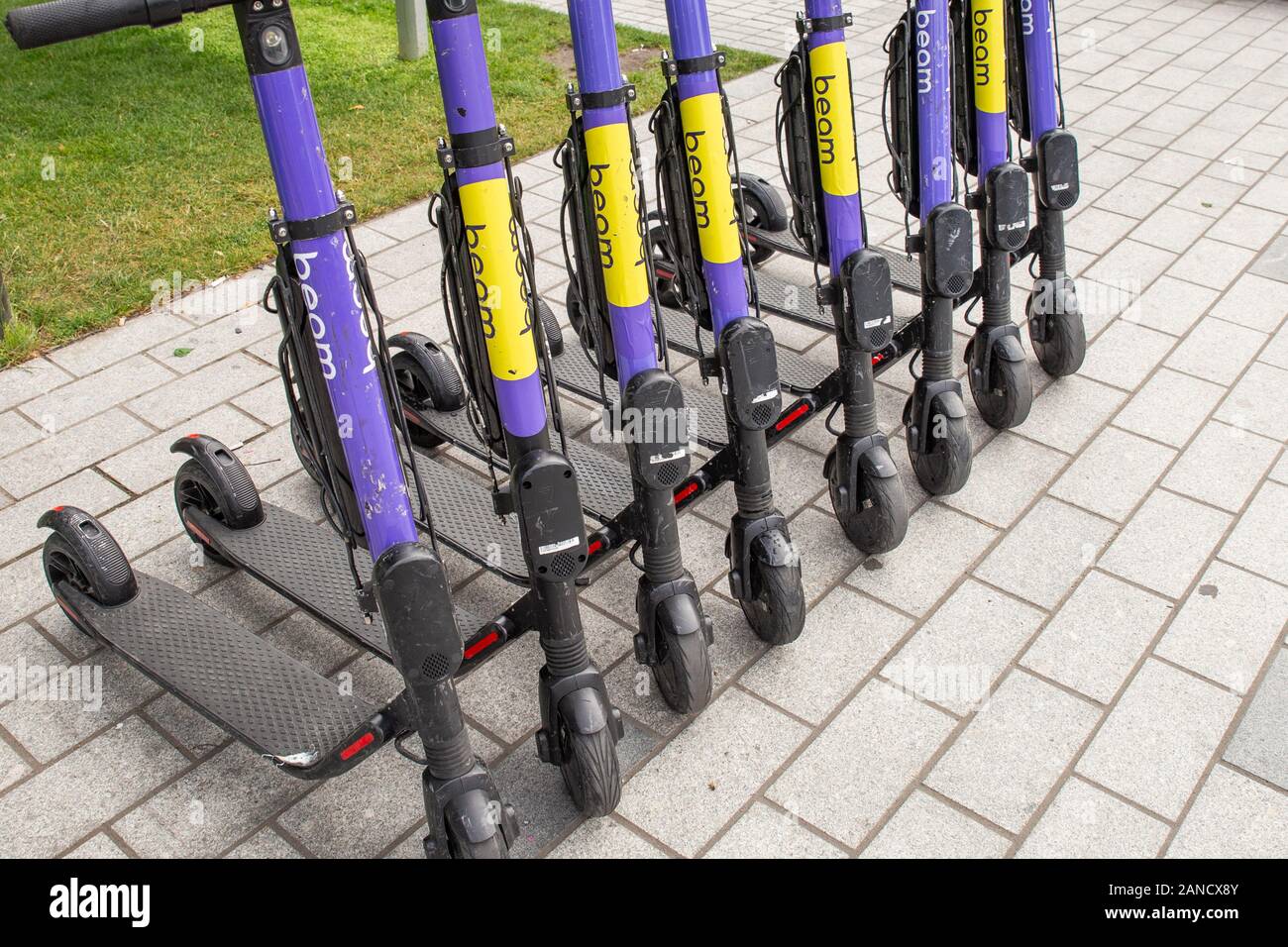 Beam electric scooter. Ride share e scooter technology for transport