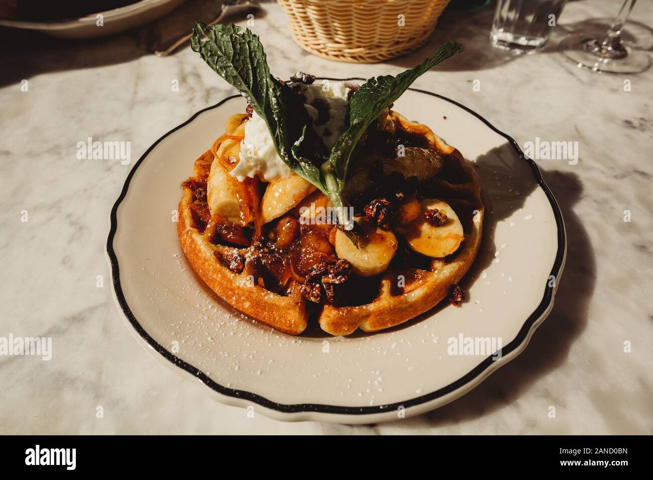 Waffle cafe hi-res stock photography and images - Alamy