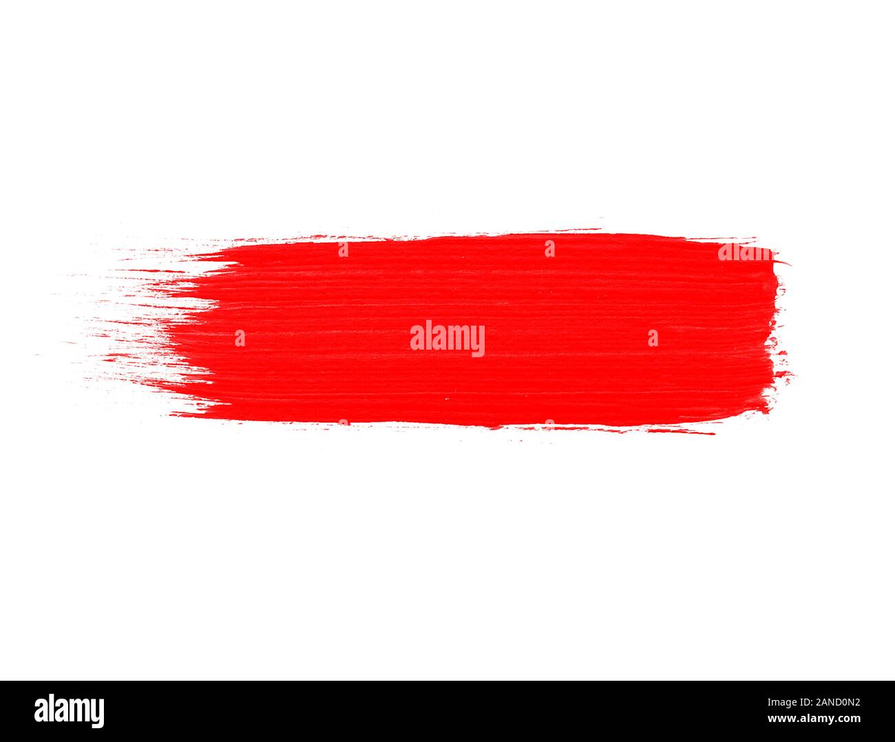 Red strokes brush isolated on white background Stock Photo - Alamy