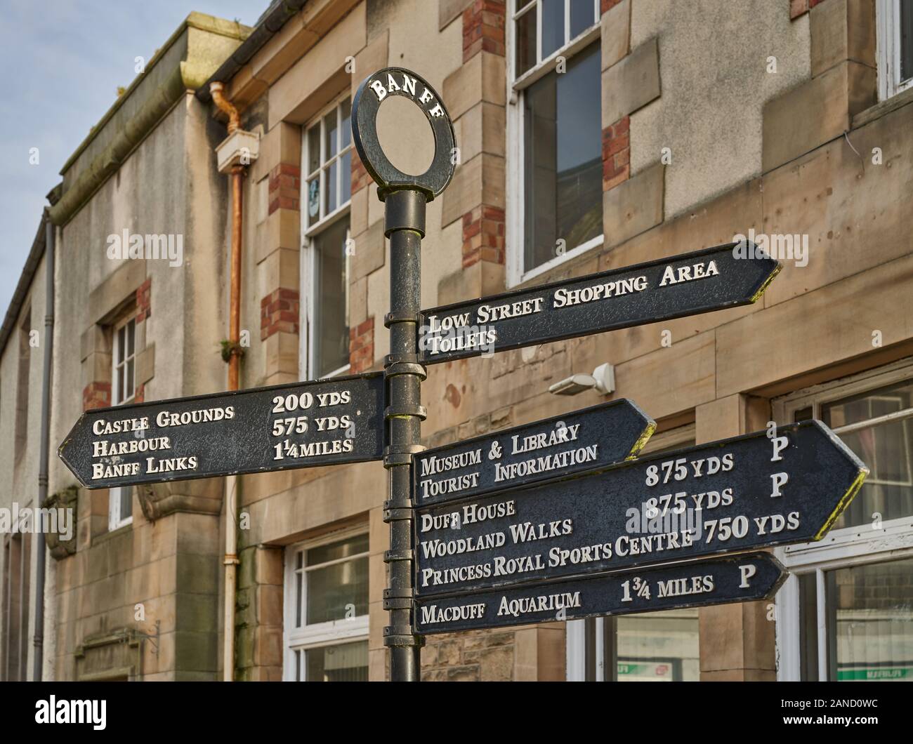 16 January 2020. Banff, Aberdeenshire, Scotland, UK. This is a street