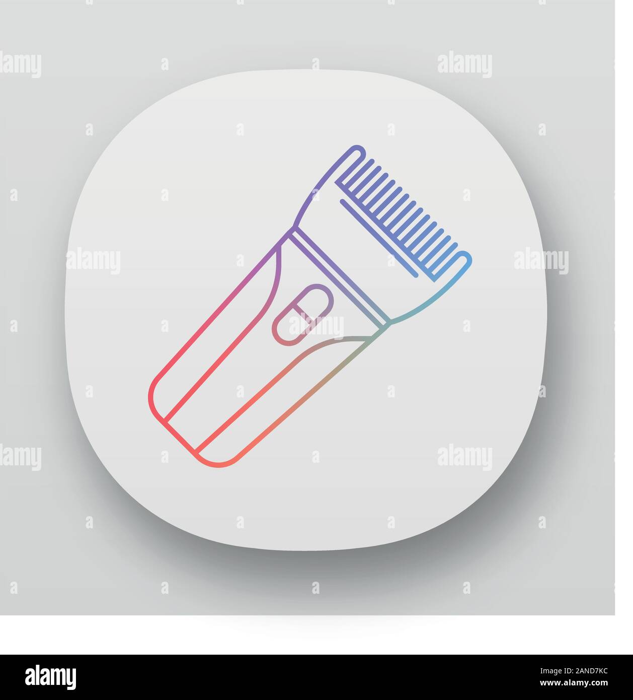 Hair clipper app icon. Electric hair trimmer. Haircutting machine