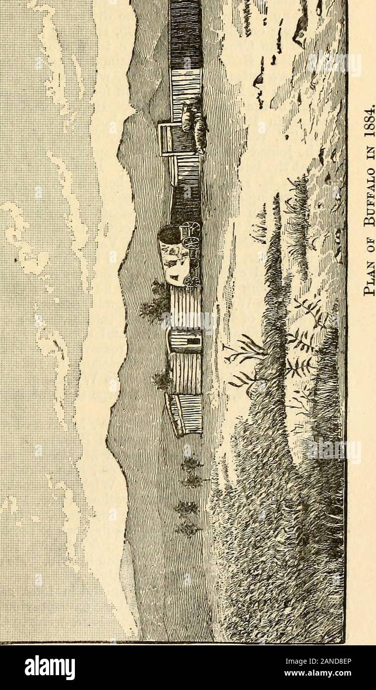 History of Nevada, Colorado, and Wyoming, 1540-1888 . Jf pi ,, * i ^ J 111 I. 792 RESOURCES AND DEVELOPMENT. government.* The citizens are intelligent and liberal,supporting law, order, and education generously. Ithas one newspaper, the Echo, founded by a company,and first edited by T. V. McCandlish.* In the mean-time, stock-raising is the principal source of wealth,there being a number of stock companies in the coun-try, as well as individual owners. The military post The first mayor of BuflFalo was H. A. Bennett, born in Tenn. in 1854,and removed in 1877 to Cheyenne, and thence to Rock creek Stock Photo