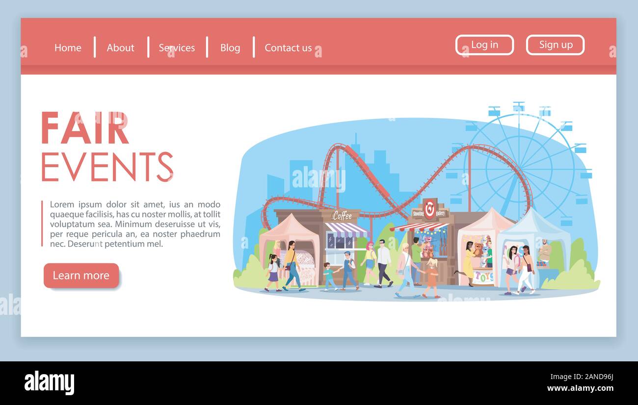 Roller coaster vector website template hi-res stock photography and ...