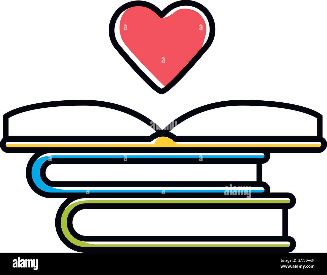 clip art of reading for love