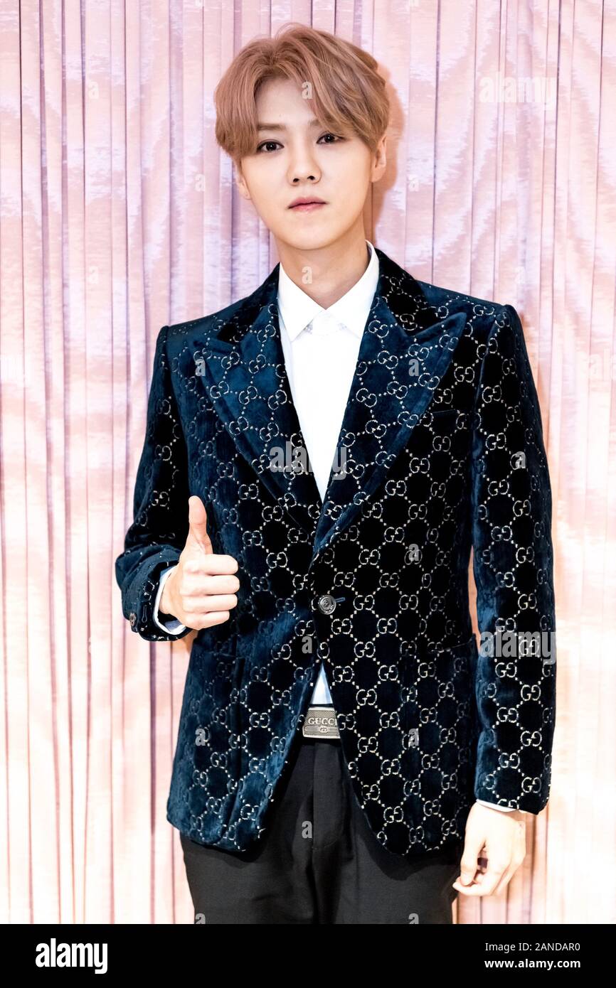 File--Chinese singer and actor Lu Han arrives for Gucci red carpet event in  Shanghai, China, 30 October 2019. Suit: Gucci Stock Photo - Alamy