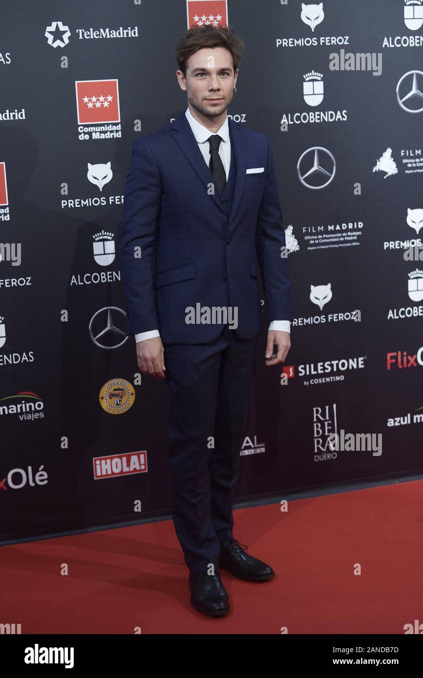 January 16, 2020, Alcobendas, Madrid, Spain: Carlos Cuevas attends Feroz Awards 2020 Red Carpet at Teatro Auditorio Ciudad de Alcobendas on January 16, 2020 in Alcobendas, Spain (Credit Image: © Jack Abuin/ZUMA Wire) Stock Photo