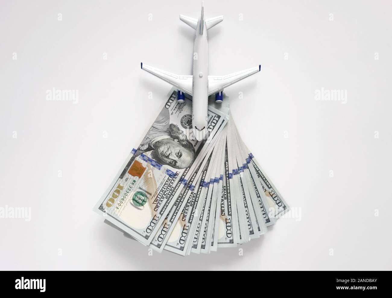 Plane travel costs Stock Photo