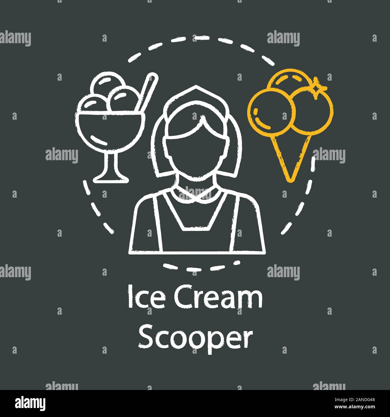 Scooper ice cream white Stock Vector Images Alamy