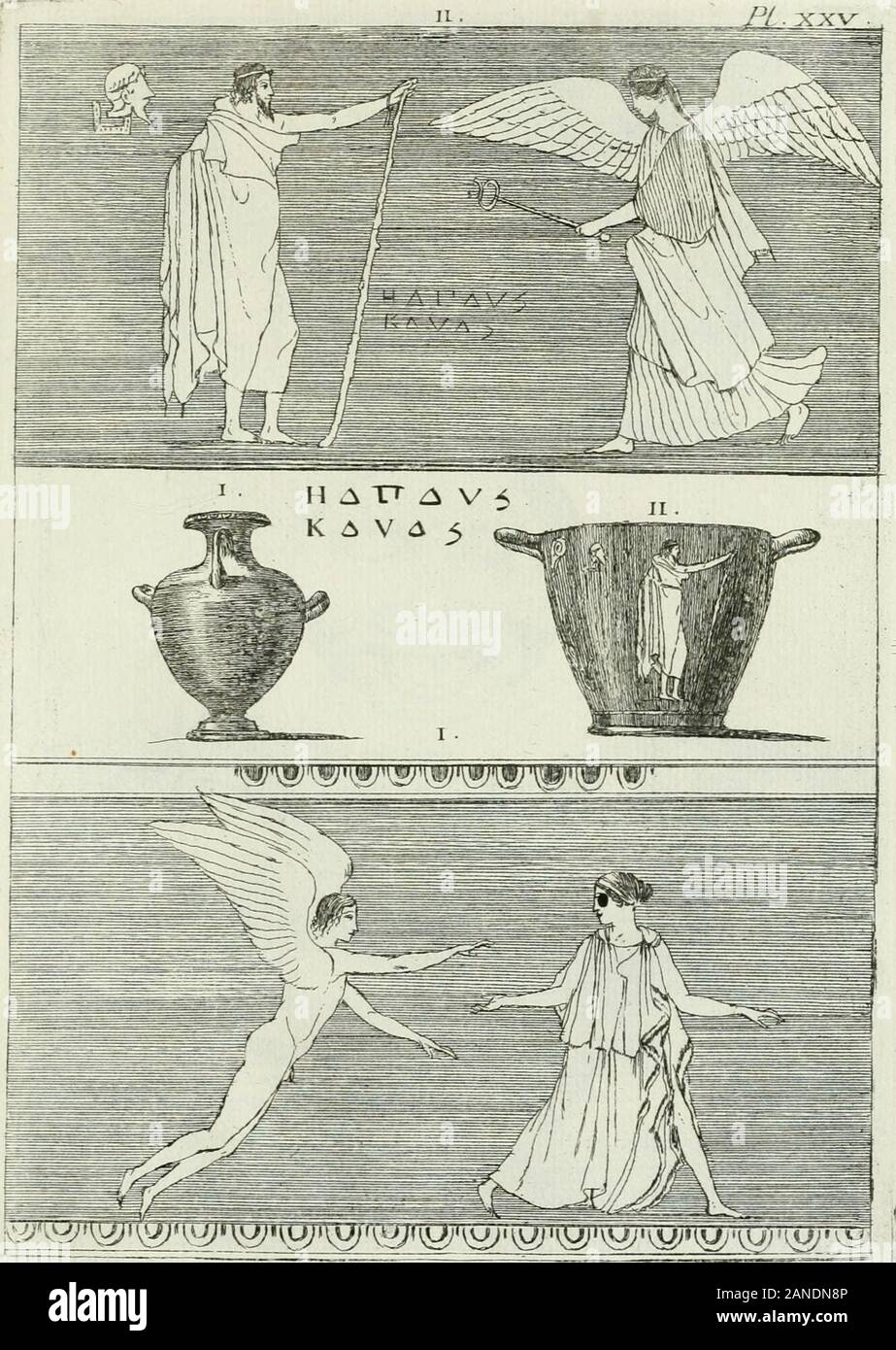 Recueil d'antiquités egyptiennes, etrusques, grecques et romaines . PL ? xxv. TJL. xx Stock Photo