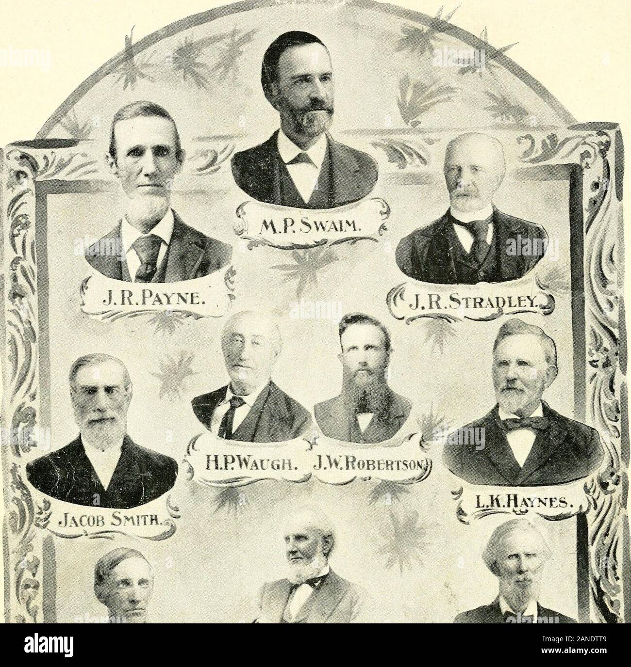 Official record of the Holston Annual Conference, Methodist Episcopal Church, South, seventy-fourth session, held at Bristol, Tenn., October 6-13, 1897 . Fite, Nashville, Tenn.; Rev. Collins Denny, Nashville, Tenn.;Rev. J. M. Binkley, Sherman, Texas; Rev. Paul Whitehead, Rich-mond, Va.; Major R. W. Millsaps, Jackson, Miss.; J. A. Odell, Esq.,Greensboro, N. C.; Rev. J. M. Mason, Opelika, Ala.; Rev. W. P.Lovejoy, Athens, Ga.; W. C. Kindrick, Esq., Louisville, Ky.; S. M.Kennard, Esq., St. Louis, Mo. GENERAL WOMANS PARSONAGE AND HOMEMISSION SOCIETY. Miss Belle H. Bennett, President, Richmond, Ky,; Stock Photo