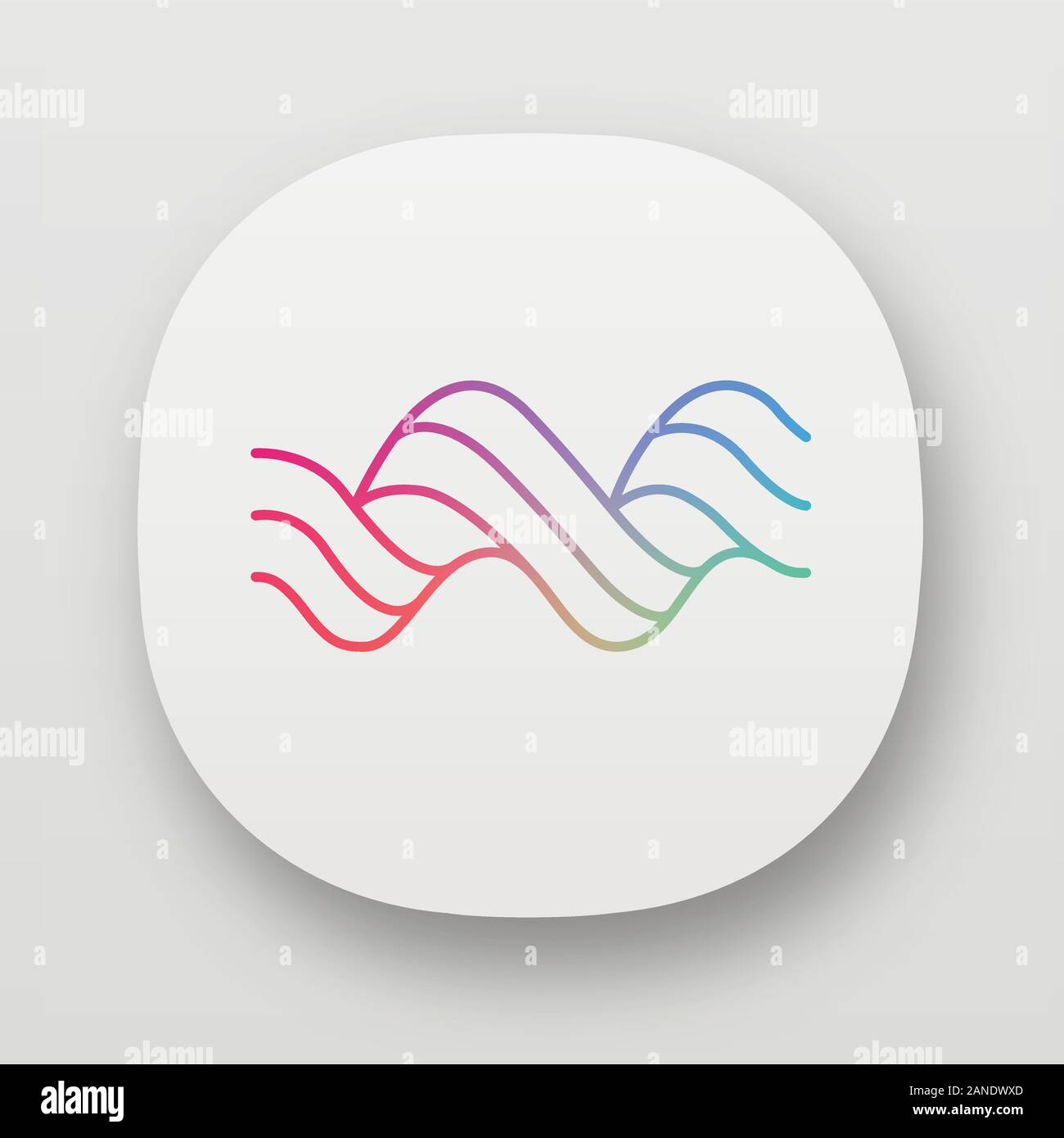 Sound spiral wave app icon. UI/UX user interface. Music rhythm, audio ...