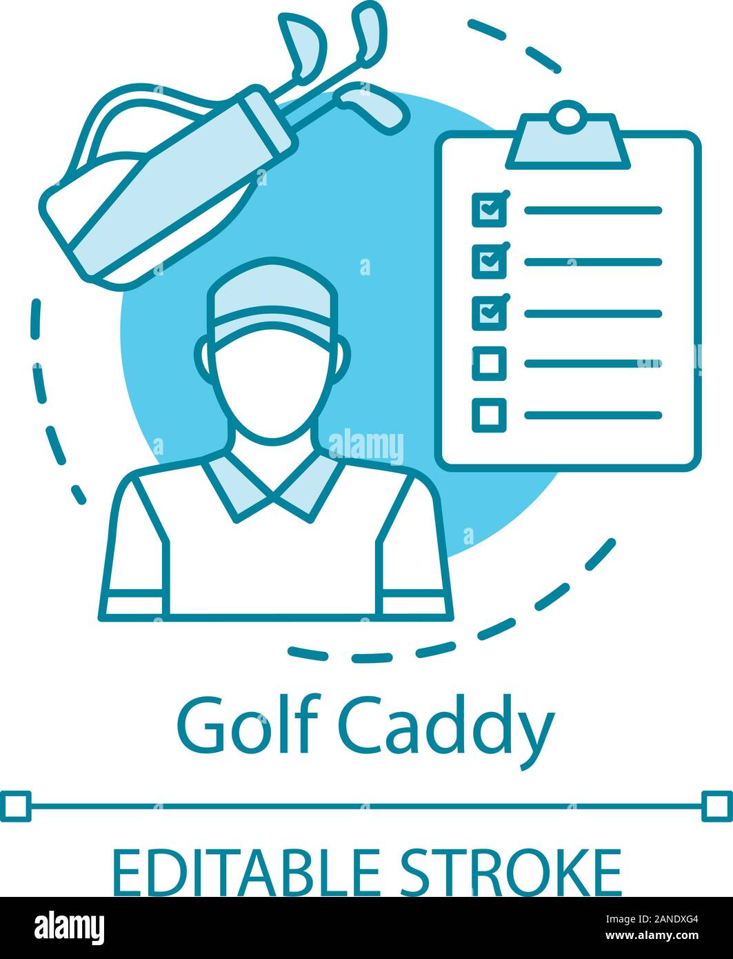 Caddie and golfer Stock Vector Images Alamy