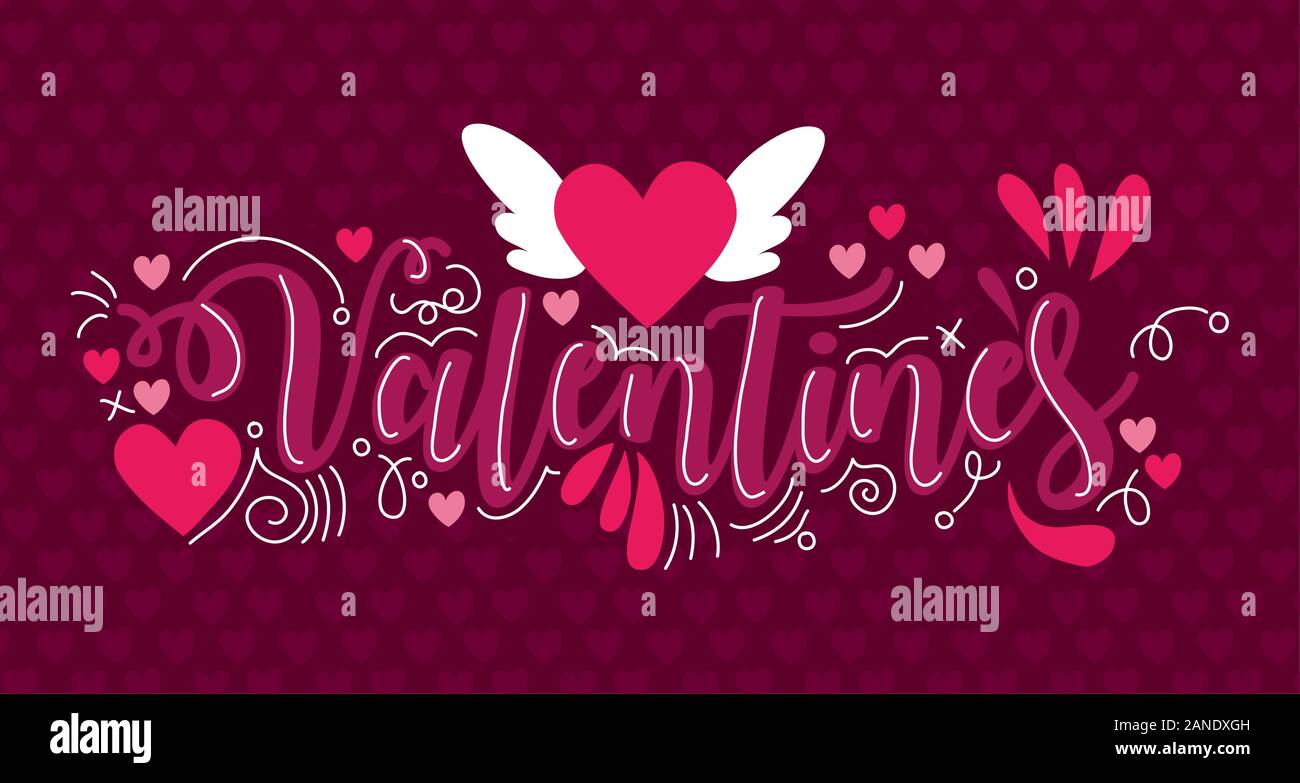 happy valentines day card with heart flying Stock Vector Image & Art ...