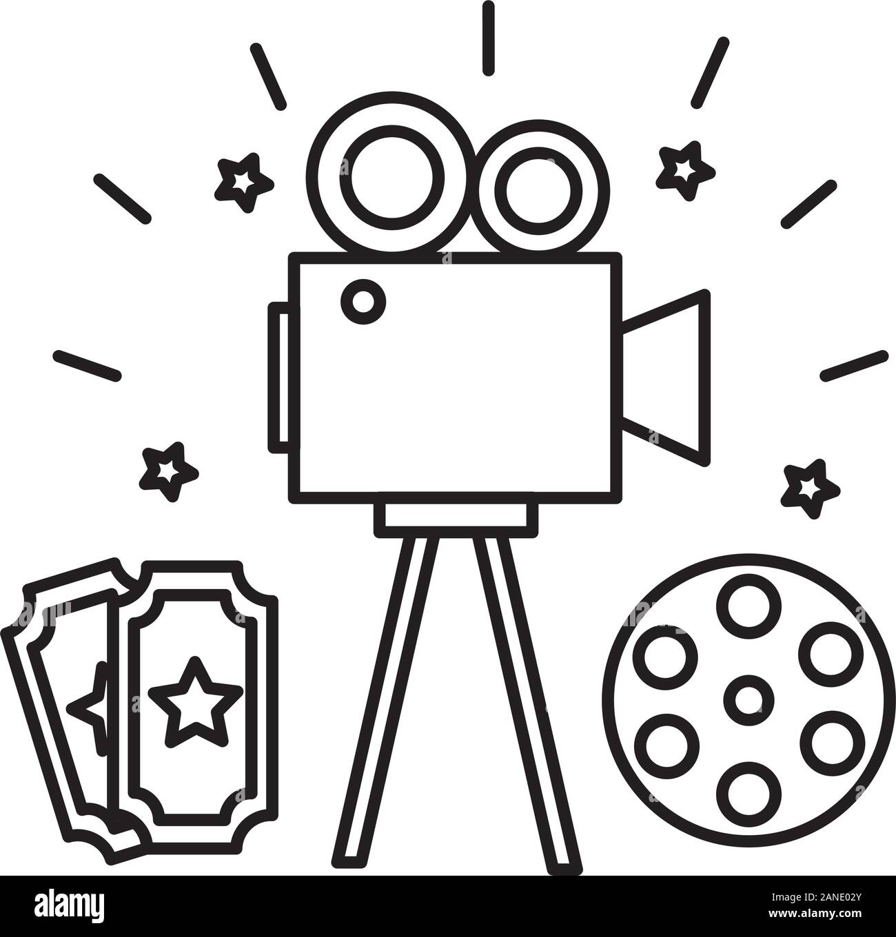 film set objects icon Stock Vector