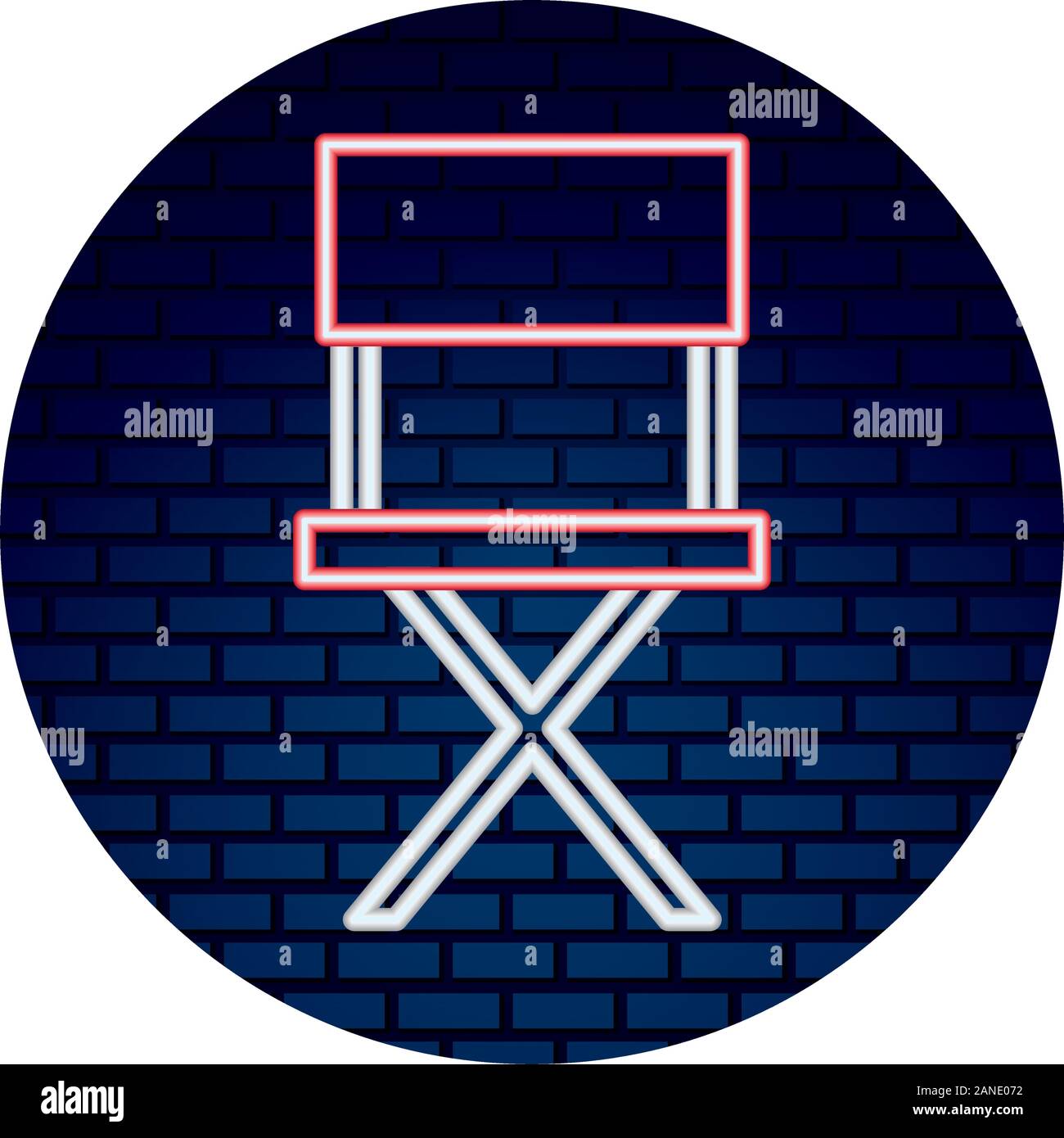 Film studio lights directors chair Stock Vector Images Alamy