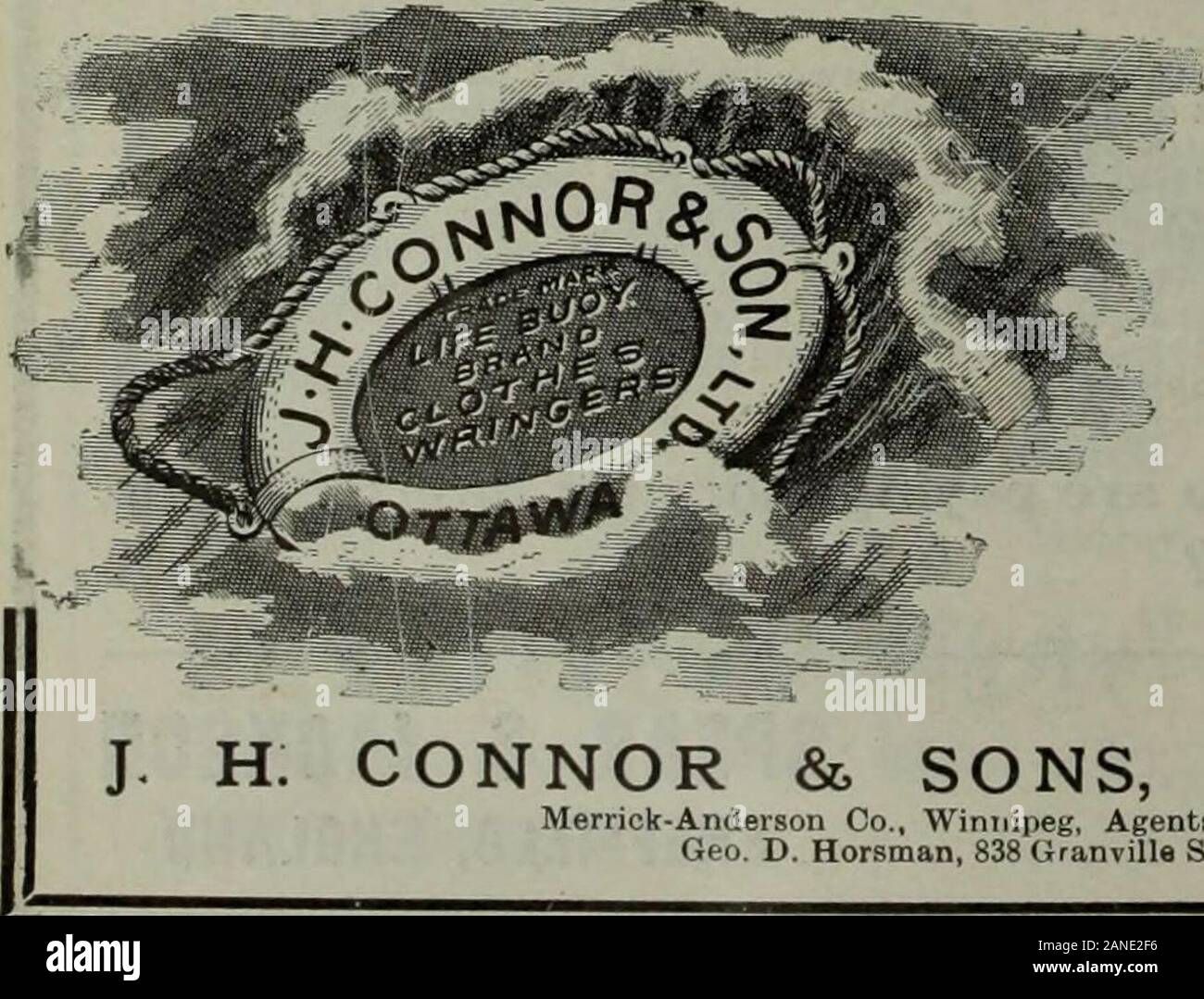 Hardware merchandising September-December 1911 . Cowan & Britton Gananoque, Ont.. CONNOR Connor Washersand Wringers All dealers who handle our goods are enthusi-astic over the satisfaction they are giving. Theyhave features that place ihem beyond price-cuttingcompetition. Write for our agency proposition and prices,also full particulars. SONS, LTD., OTTAWA, CANADA Merrick-Anderson Co., Winnipeg, Agents for Manitoba, Saskatchewan and AlbertaGeo. D. Horsman, 838 Granville St., Vancouver, Agent for Britiab Columbia. 34 Stock Photo