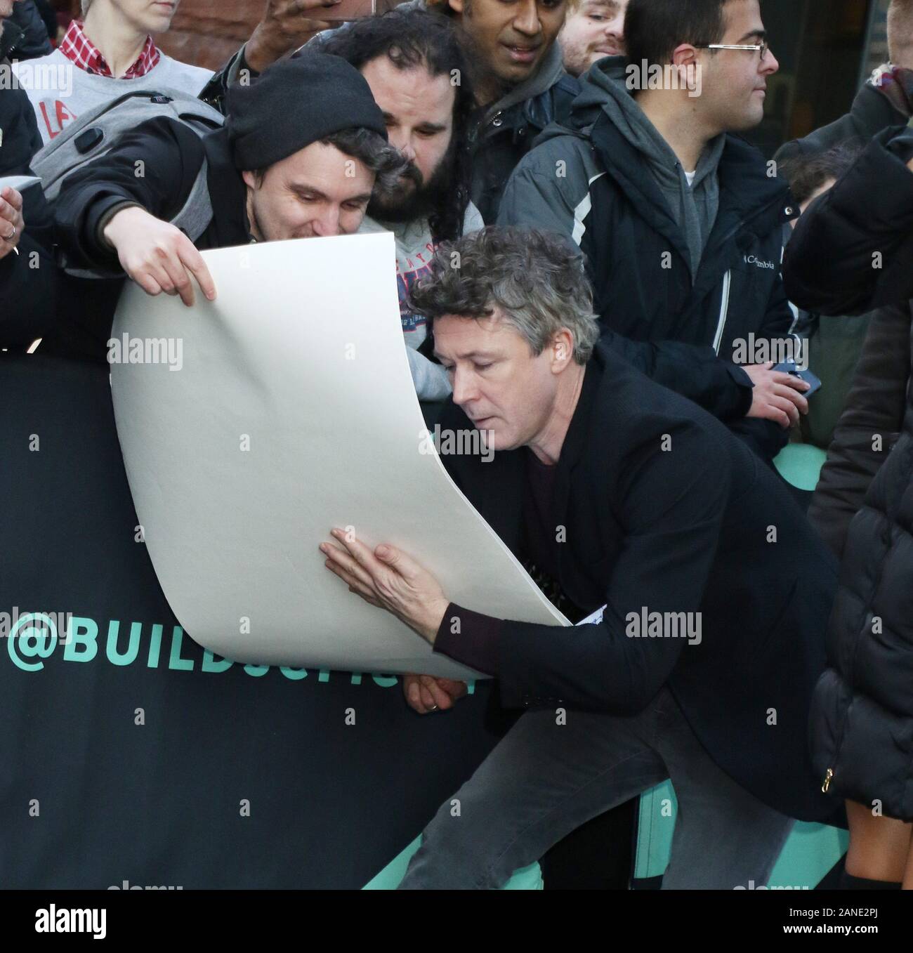 New York, USA. 16th Jan, 2020. January 16, 2020 Aidan Gillen at Build Series to talk about the new season of Project Blue Book in NewYork.January 16, 2020. Credit:RW/MediaPunch Credit: MediaPunch Inc/Alamy Live News Stock Photo