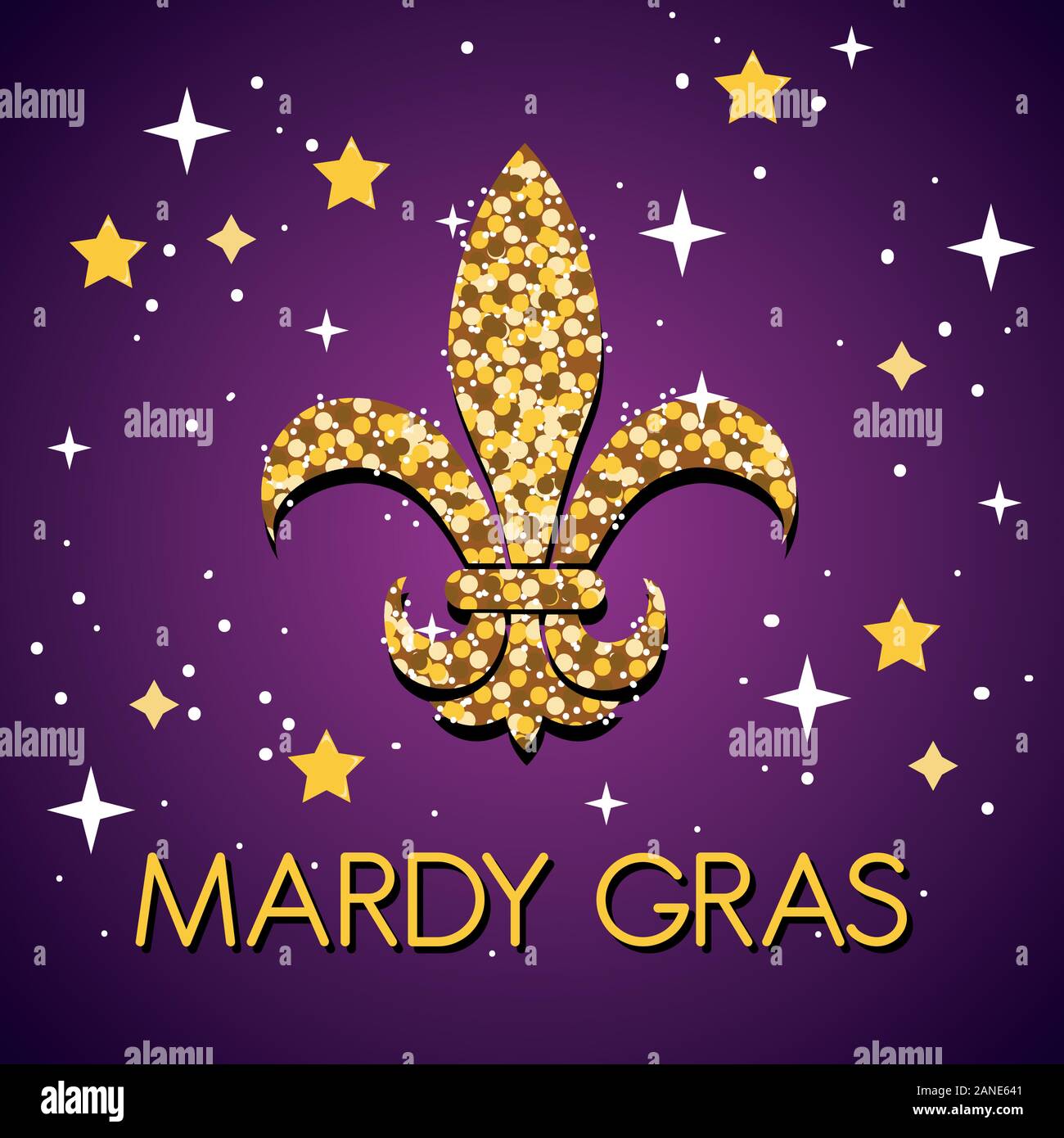mardi grass celebration card with royal emblem Stock Vector Image & Art ...