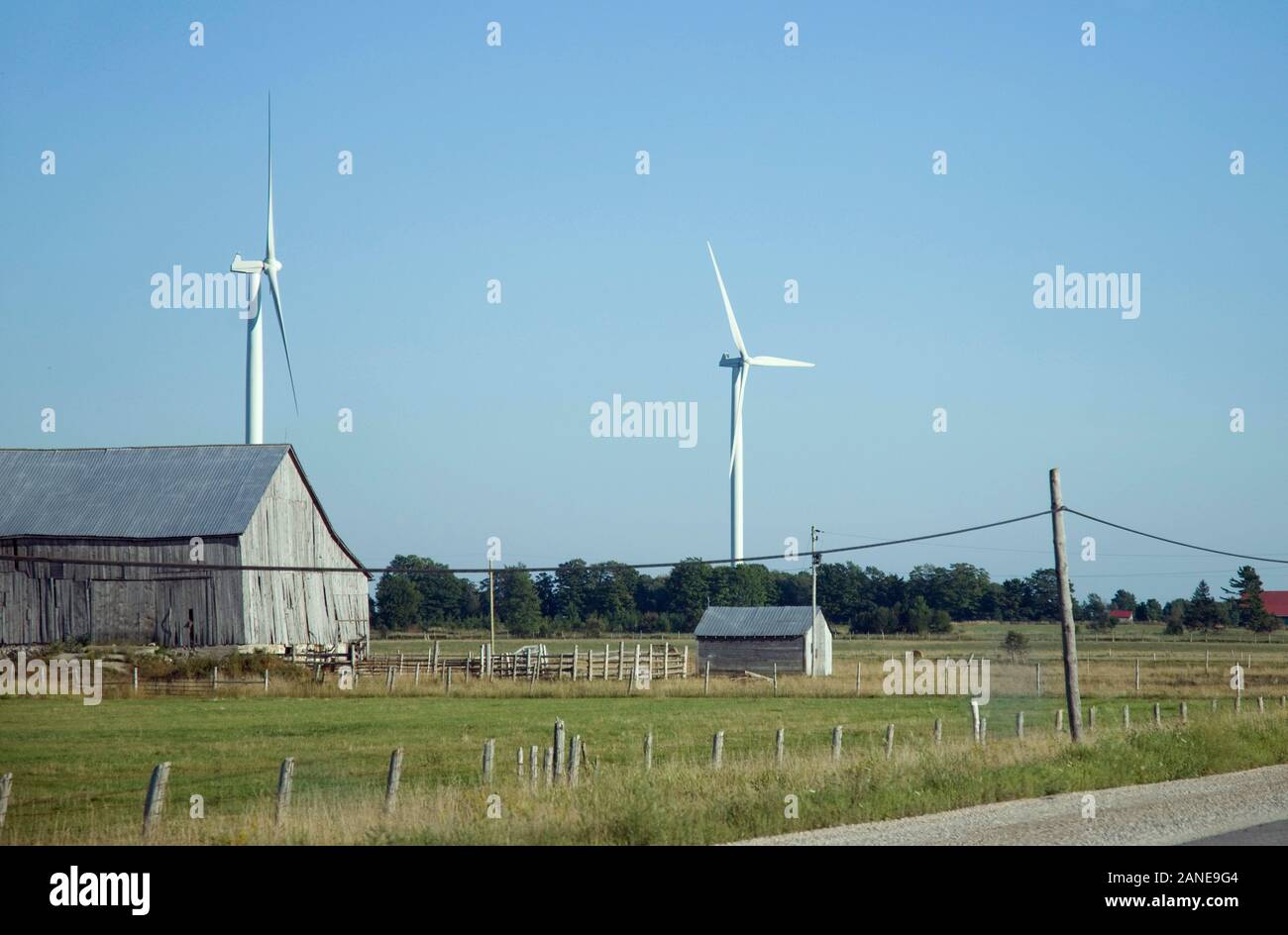 Wind turbines in Ontario Canada Stock Photo Alamy