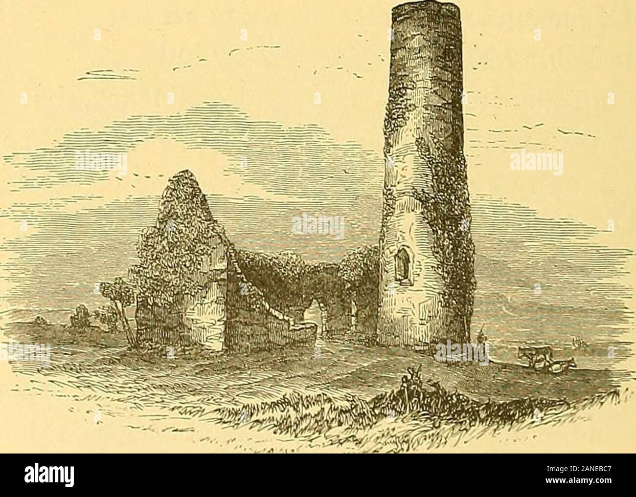 Picturesque Ireland : a literary and artistic delineation of the natural scenery, remarkable places, historical antiquities, public buildings, ancient abbeys, towers, castles, and other romantic and attractive features of Ireland . t recently completed. It is aperfect reproduction of a stronghold of the 14th century. It forms a quadrangle,entirely of wrought limestone, and occupies a lofty ridge two miles south of theShannon. Kilmallock, Askeaton, and Adare, are deservedly objects of pilgrimage.The ruined castle of the Desmonds, the ivy-mantled walls of the stately abbeys,the lonely shades and Stock Photo