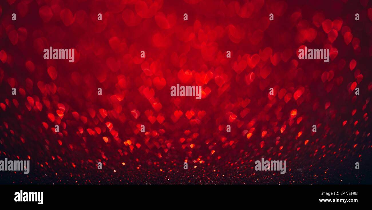 Valentine's day background with hearts bokeh Stock Photo - Alamy