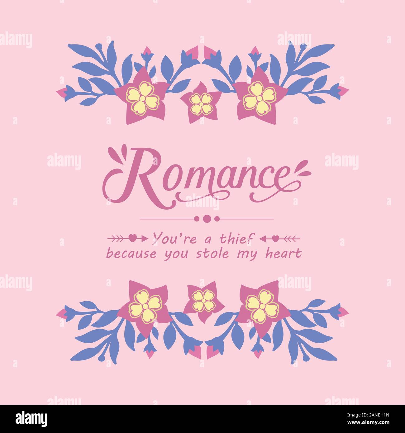 Romantic Pattern For Card Unique pattern of leaf and flower frame, for romance greeting card ...