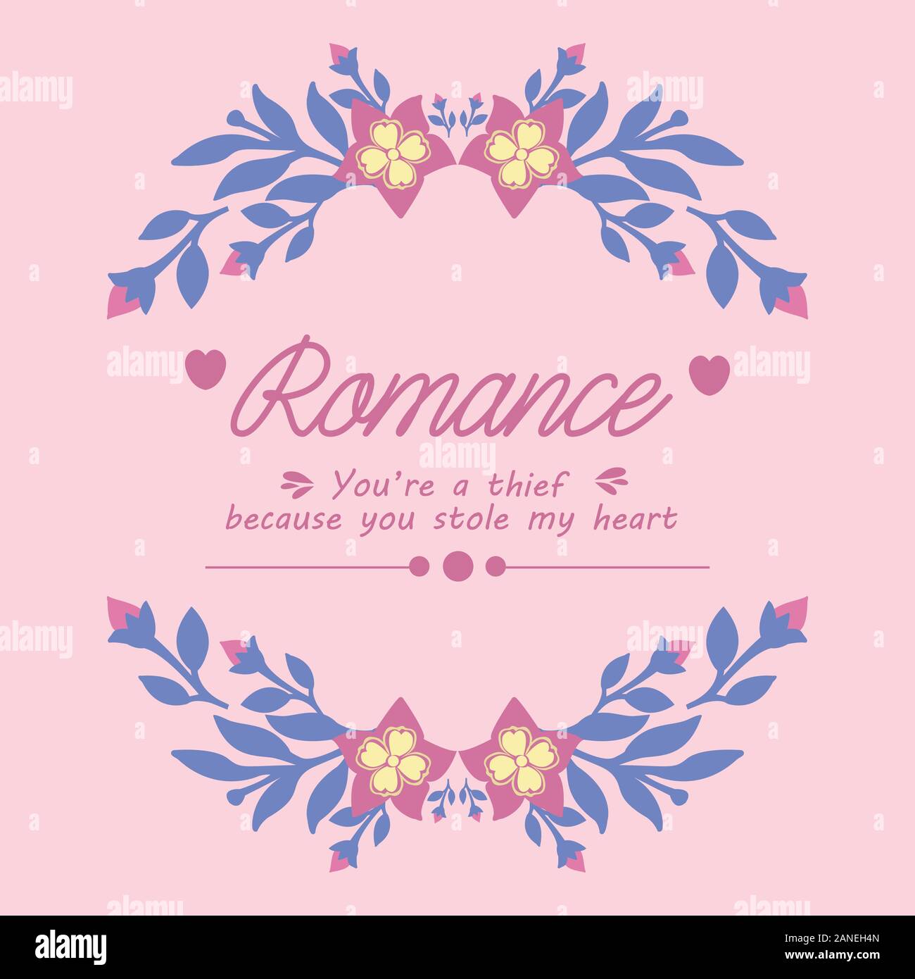 Romantic Pattern For Card Unique pattern of leaf and flower frame, for romance greeting card ...