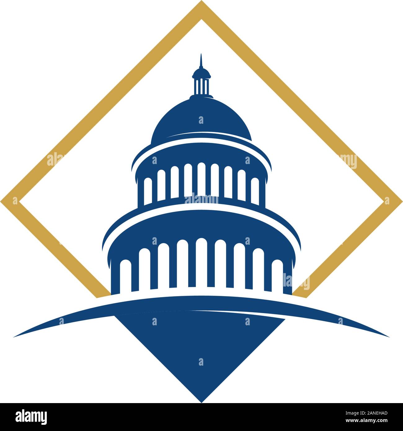 Capitol vector icon illustration design template Stock Vector Image ...