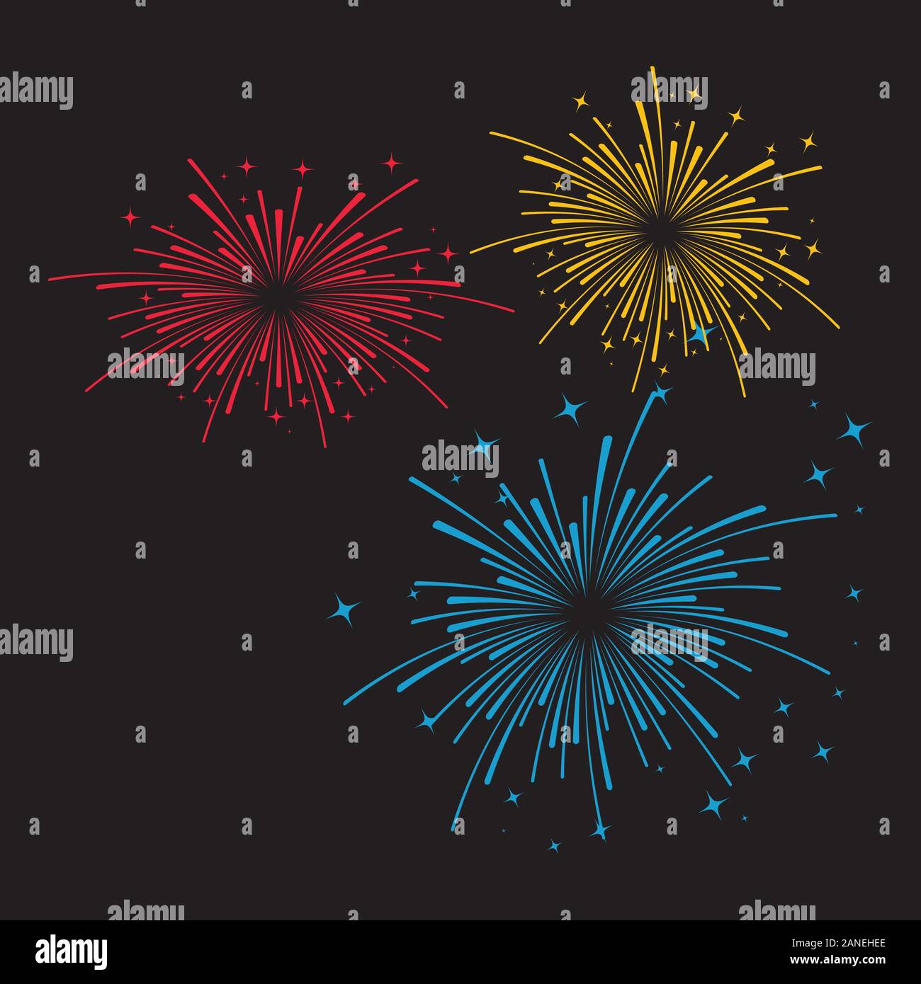 Firework vector icon illustration design template Stock Vector Image ...