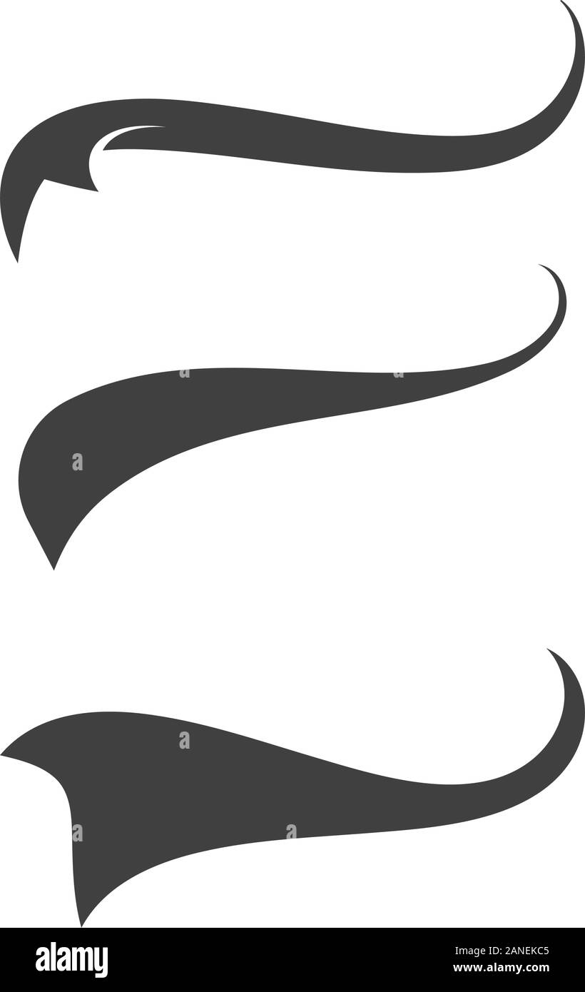 Premium Vector  Swash and swooshes tails design