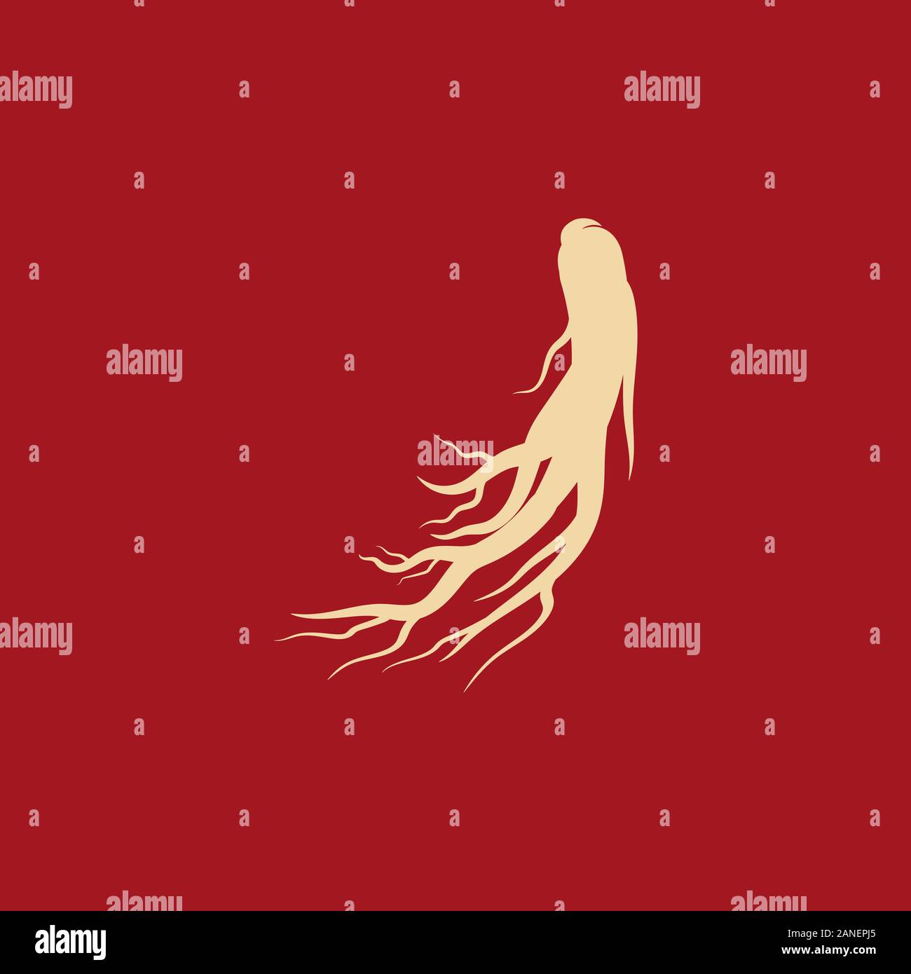 Ginseng vector icon illustration design template Stock Vector