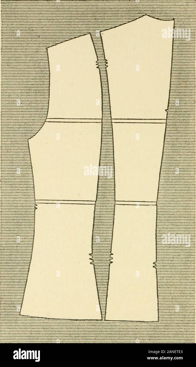 The dress you wear and how to make it . re, draw tape tight around  thewaist. Front, from lower part of tape around theneck to center of tape  at waistline. Chest measure