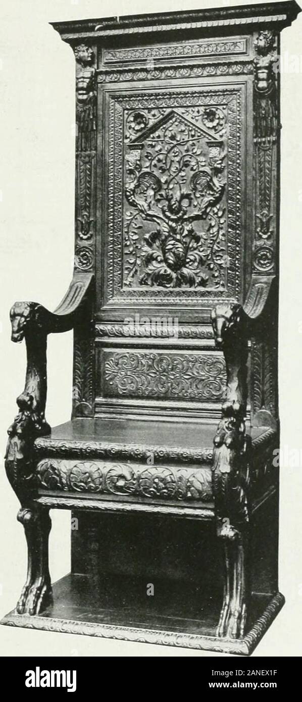 A history of oak furniture . SIXTEENTH-CENTURY STATE CHAIR.VICTORIA AND ...