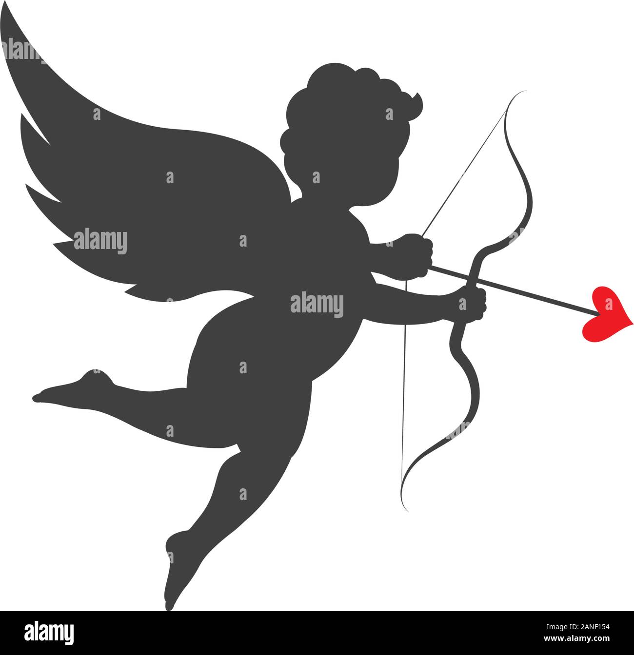 Angel Love Vector icon illustration design Template Stock Vector