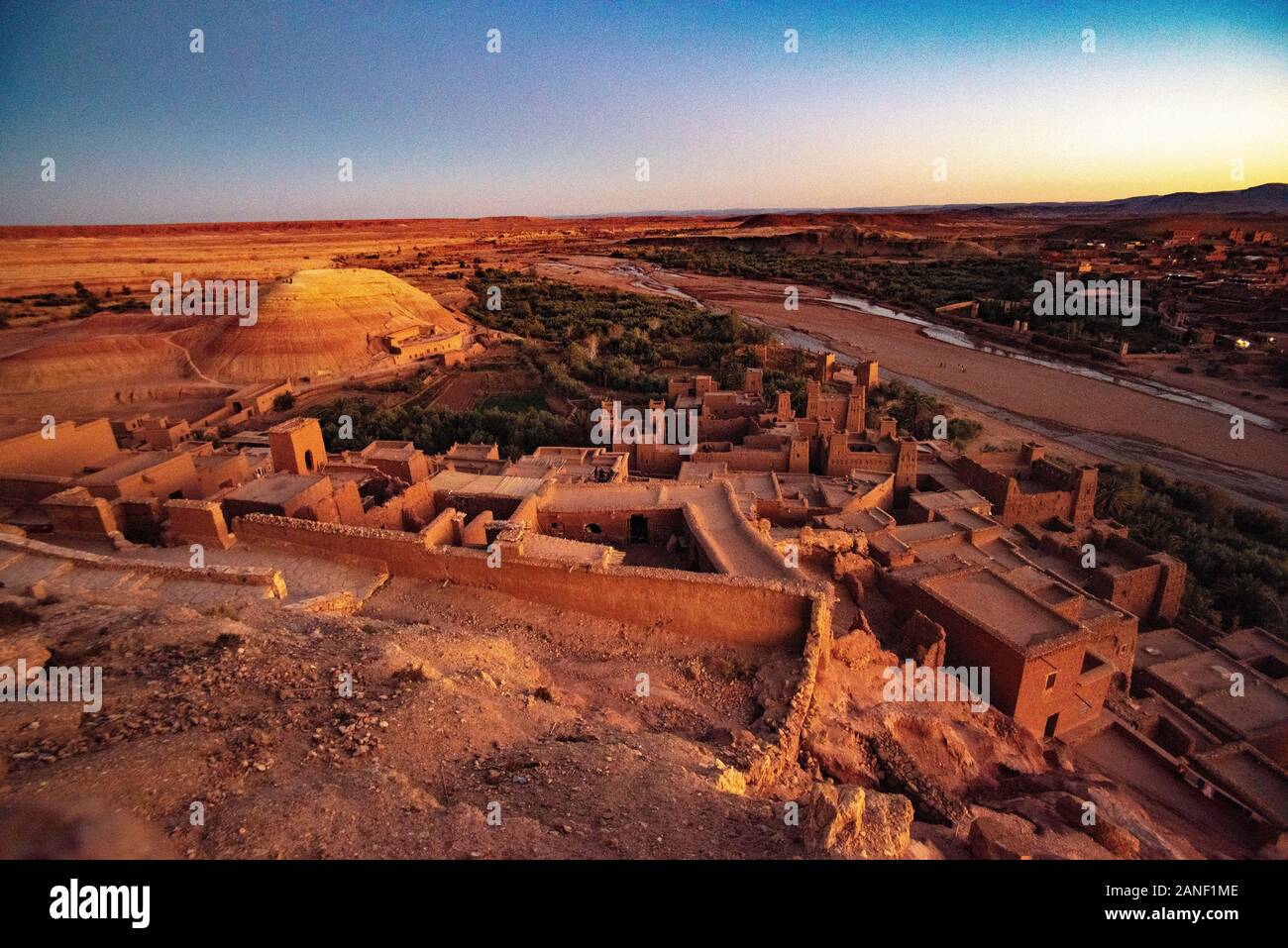 ait ben haddou town i morocoo pretected by UNESCO Stock Photo