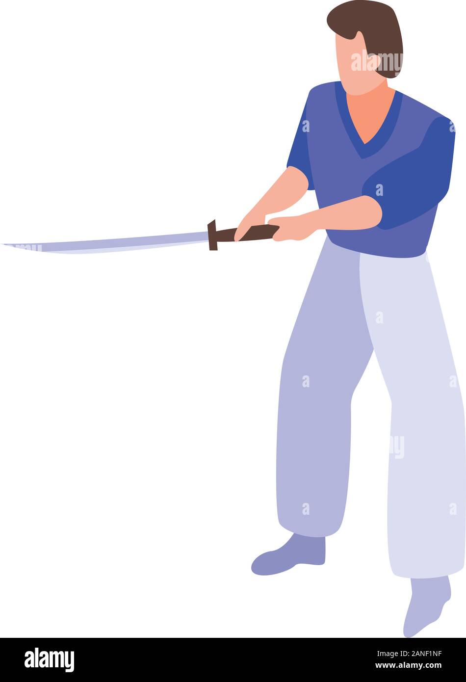 Ancient samurai icon, isometric style Stock Vector